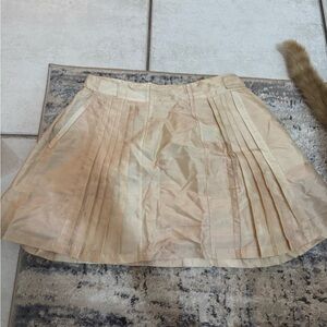 Elegant Cream Pleated Skirt